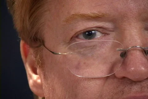 Man Serious Half Face Stock Footage 582977