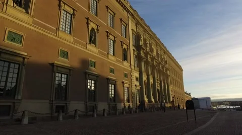 Man Serves As A Guard At The Royal Palace In Stockholm, Sweden. Stock Footage 61966459