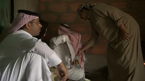 A man serving buhkhoor. Stock Footage 120058834