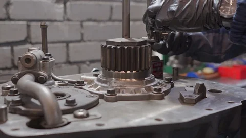 A man sets a dial gauge. Stock Footage 102806910