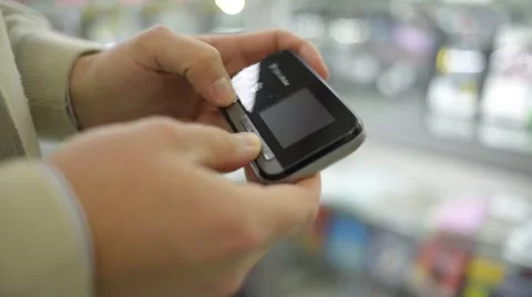 Man sets up modem wi-fi router in the ha... | Stock Video | Pond5