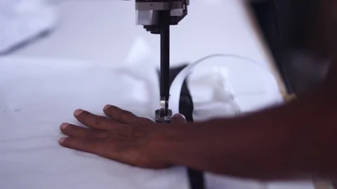 Man Sewing in the Factory Stock Footage 104901151