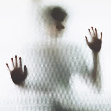 Man shadow horror style Foto stock