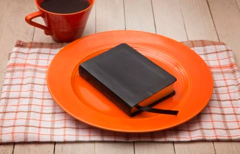 "Man shall not live on bread alone, but on every word that comes from the mou Stock Photos