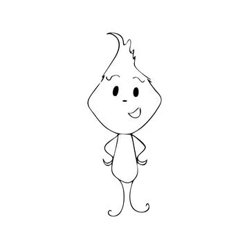 Man in the shape of a bow Stock Illustration