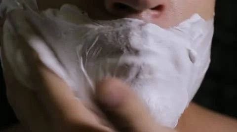 Man shaves close up time lapse Stock Footage 12014322