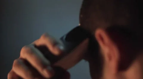 Man shaving the head Stock Footage 62615684
