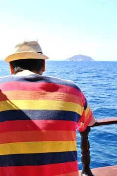 Man on a ship Stock Photos