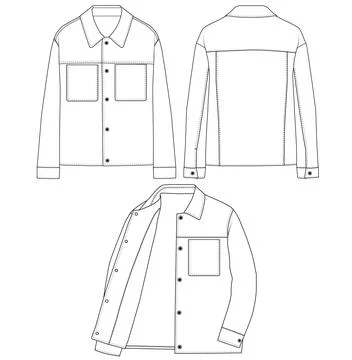 Man Shirt Jacket vector illustration design Illustrazione stock