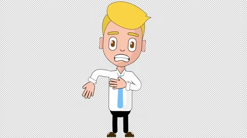 Man Shocked Animation Character Loop Alp... | Stock Video | Pond5