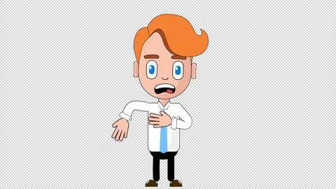 Man Shocked Animation Character Loop Alp... | Stock Video | Pond5