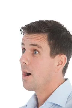Man with a shocked expression Stock Photos