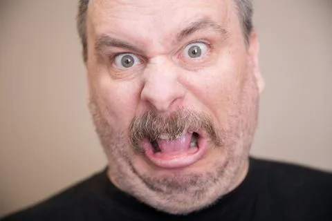 Man with a shocked expression Stock Photos