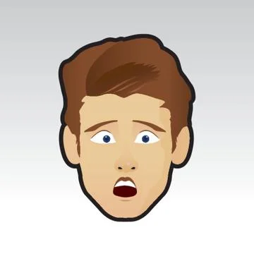 Man With Shocking Face イラスト素材
