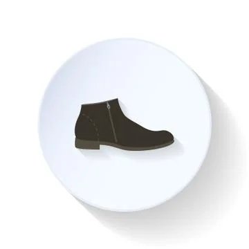 Man shoes flat icon Stock Illustration