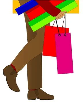 Man shopping Stock Illustration