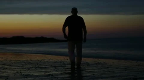 Man By Shoreline Video stock 11717025