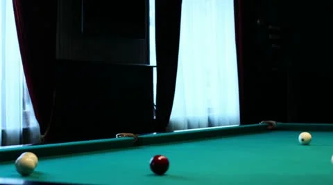Man Shot Ball In Billiards. Vídeos de archivo 22015144