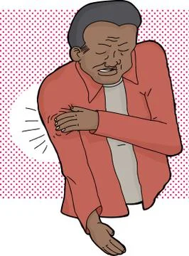 Man with shoulder pain Stock Illustration