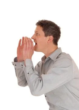 Man shouting. Stock Photos
