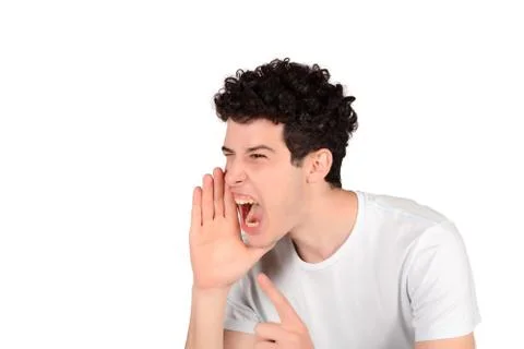 Man shouting. Stock Photos