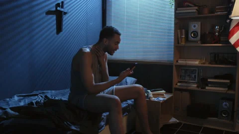 Man Shouting At Someone During Phone Call At Night 库存影片 230934325