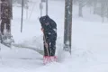 Man Shoveling Snow 02 Footage