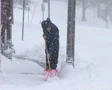Man Shoveling Snow 02 SD Footage