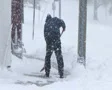 Man Shoveling Snow 03 SD Footage