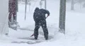 Man Shoveling Snow 03 HD Footage