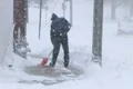 Man Shoveling Snow Footage