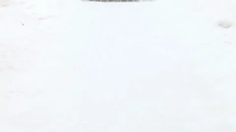 Man shoveling the snow Stock Footage 10760844