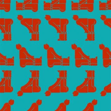 Man show ass pattern seamless. Kiss my ass background. guy took off his pants Stock Illustration
