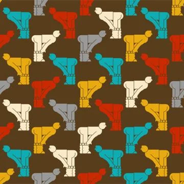 Man show ass pattern seamless. Kiss my ass background. guy took off his pants Illustrazione stock