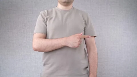 Man showing aside Stock Footage 277692855