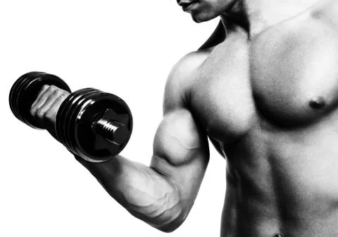 Man showing biceps Stock Photos