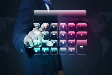 Man showing computer keys Stockillustratie