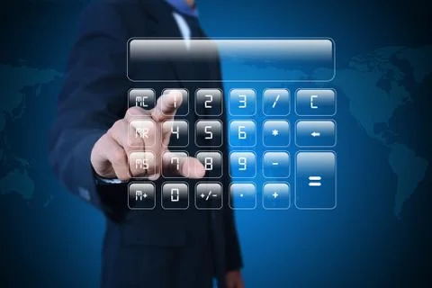 Man showing computer keys Stockillustratie