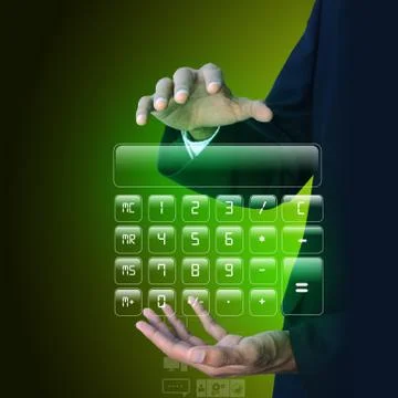 Man showing computer keys Stockillustratie