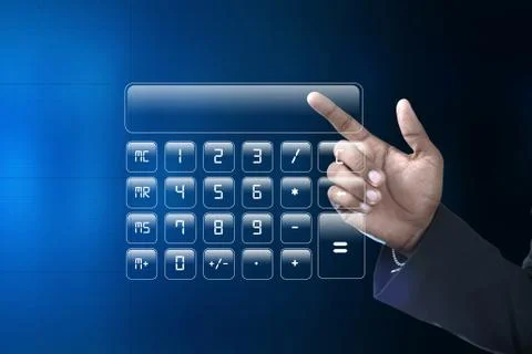 Man showing computer keys Stockillustratie