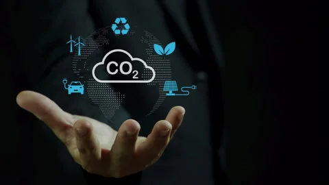 Man is showing the environment technology sign icon. Stock Footage 263006716