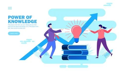 Man showing growth of knowledge Stock Illustration