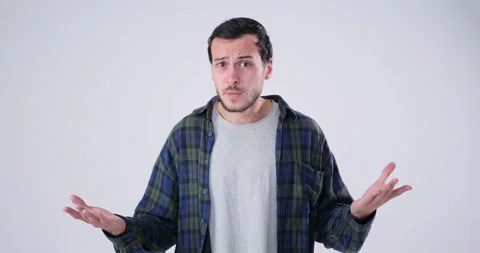 Man showing that he does not understand anything 库存影片 143942549