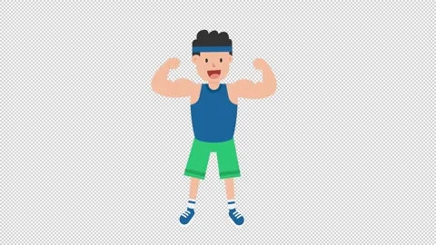 Man Showing Muscles Video stock 205063130
