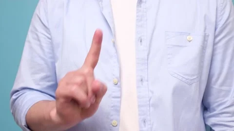 Man showing no gesture with index finger gesture. Stock Footage 135564351