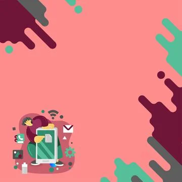 Man Showing Recent Documents On Phone Screen. Businessman Presenting New Crutial Stock Illustration