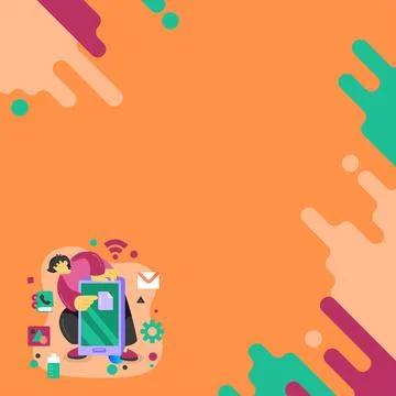 Man Showing Recent Documents On Phone Screen. Businessman Presenting New Crutial Stock Illustration