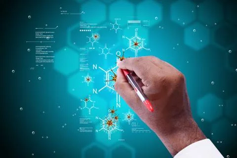Man showing research concept Stock-Illustration