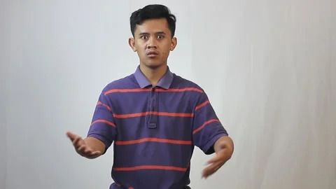 Man showing shocked Stock Footage 315081658