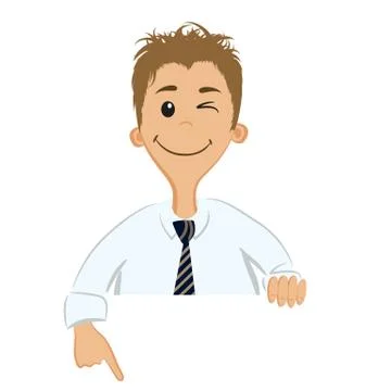 Man showing something Stock Illustration